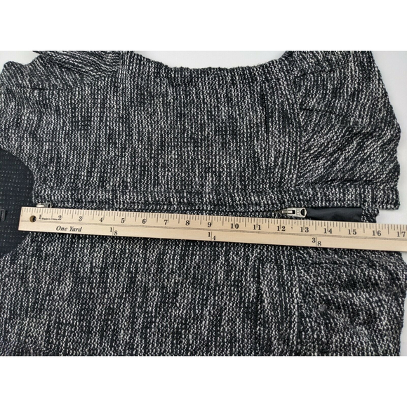 J.CREW Women's Sz S Black Gray Tweed Knit Peplum Waist Jacket Blazer w/Zippers - Picture 8 of 8